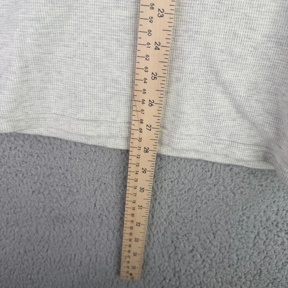 Polo Ralph Lauren Thermal Shirt Men Large Oatmeal Heather Waffle Knit Preppy L/S